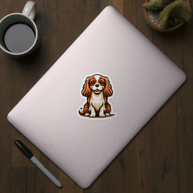 Cavalier King Charles Spaniel  the Blenheim (brown and white) color 2 by SteadyRolling